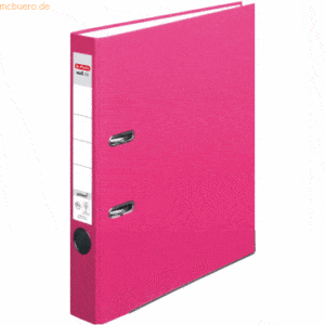 Herlitz Ordner protect Kunststoff (PP) A4 5cm pink VE=5 Stück maX.file