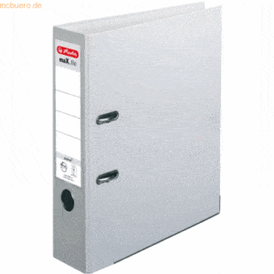 Herlitz Ordner protect Kunststoff (PP) A4 8cm grau VE=5 Stück maX.file