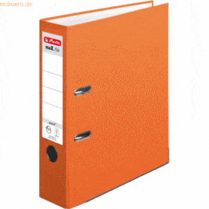 Herlitz Ordner protect Kunststoff (PP) A4 8cm orange VE=5 Stück maX.fi