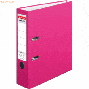 Herlitz Ordner protect Kunststoff (PP) A4 8cm pink VE=5 Stück maX.file