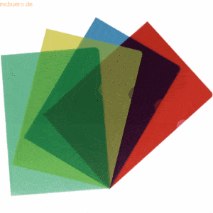 Herlitz Sichthüllen A4 genarbt farbig sortiert VE=20 Stück
