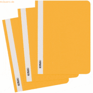 10 x Herlitz Schnellhefter A5 PP gelb