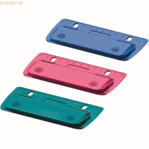 12 x Herlitz Mini-Taschenlocher Color Blocking Kunststoff 2 Blatt farb