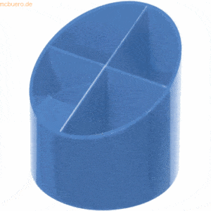 4 x Herlitz Köcher rund 4 Fächer Baltic Blue