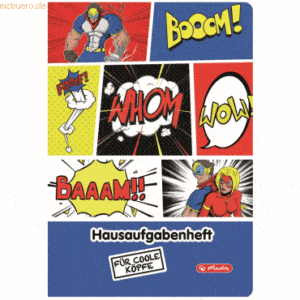 4 x Herlitz Hausaufgabenheft A5 48 Blatt Comic