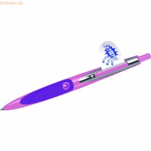 3 x Herlitz Kugelschreiber Gel my.pen M Druckmechanik rosa/lila