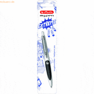 Herlitz Kugelschreiber Gel my.pen M Druckmechanik weiß/schwarz