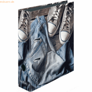 Herlitz Ordner maX.file A4 8cm Jeans Shoes