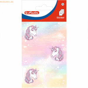 10 x Herlitz Buchetiketten Motiv 1 3 Blatt Einhorn