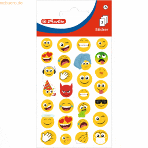 10 x Herlitz Sticker-Etikett Kids Motiv 1 3 Blatt Emoji Faces