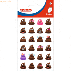 10 x Herlitz Sticker-Etikett Kids Motiv 2 3 Blatt Brown cookies