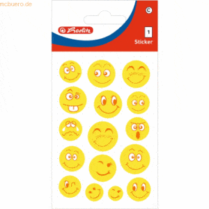 10 x Herlitz Schmucketikett Kids Motiv 7 1 Stück Emoji Faces reflex VE
