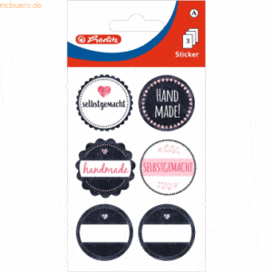 10 x Herlitz Deko-Sticker Motiv 2 selbstklebend Tafellook rund VE=3 Bl