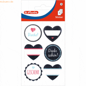 10 x Herlitz Deko-Sticker Motiv 3 selbstklebend Tafellook mix VE=3 Bla