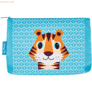 2 x Herlitz Schüleretui Faulenzer flach Cute Animals Tiger Polyester B