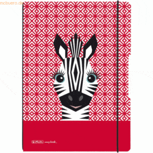 Herlitz Notizheft flex Karton A6 40 Blatt punktiert Cute Animals Zebra