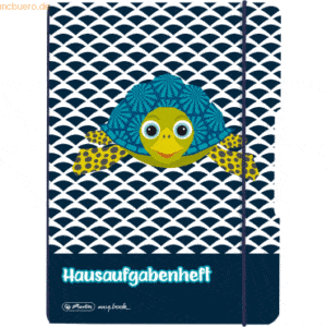 3 x Herlitz Aufgabenheft flex PP A5 48 Blatt blanko Cute Animals Turtl
