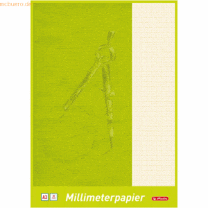 5 x Herlitz Millimeterblock A3 20 Blatt