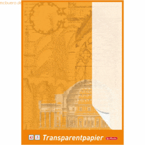 5 x Herlitz Transparentpapier-Block A3 65g/qm 25 Blatt