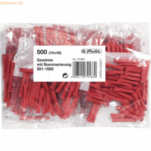 Herlitz Lose: Gewinne 501-1000 rot VE=500 Stück