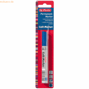 6 x Herlitz Permanentmarker 1-4mm blau