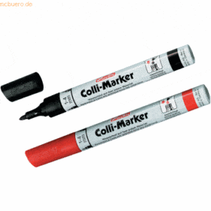 6 x Herlitz Permanentmarker 1-4mm rot