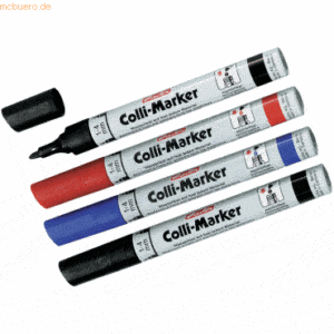 10 x Herlitz Permanentmarker 1-4mm 4 Farben VE=4 Stück