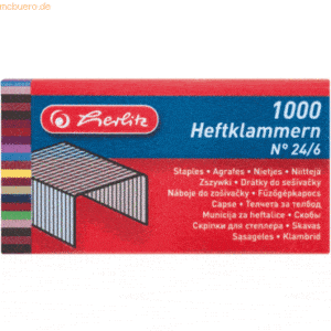 10 x Herlitz Heftklammern 24/6 VE=1000 Stück