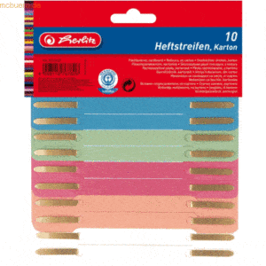 30 x Herlitz Heftstreifen RC karton farbig sortiert VE=10 Stück