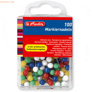 5 x Herlitz Markiernadeln VE=100 Stück sortiert