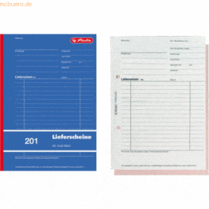 10 x Herlitz Formularbuch Lieferschein A5 201 2x50 Blatt
