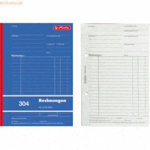 10 x Herlitz Formularbuch Rechnung A5 304 2x50 Blatt