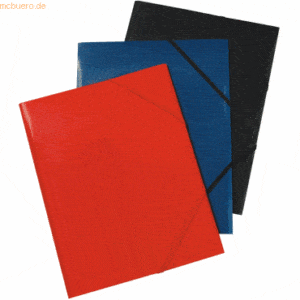 3 x Herlitz Gummizugmappe PP A4 farbig sortiert