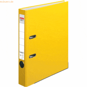 Herlitz Ordner protect Kunststoff (PP) A4 5cm gelb VE=5 Stück maX.file