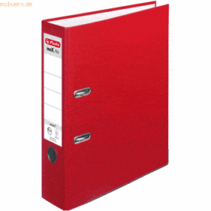 Herlitz Ordner protect Kunststoff (PP) A4 8cm rot VE=5 Stück maX.file