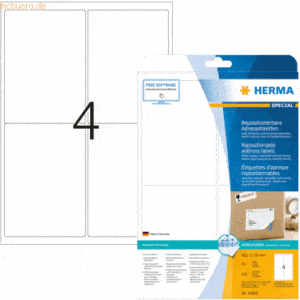 HERMA Etiketten weiß Movables/ablösbar 99