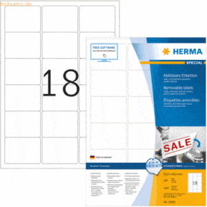 HERMA Etiketten weiß Movables/ablösbar 63