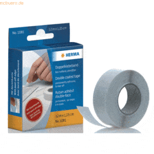 10 x HERMA Doppelklebeband 12mm x 12m fest haftend