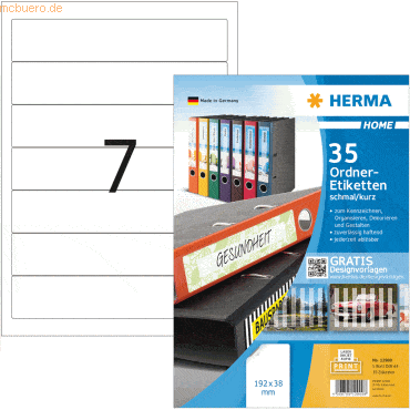5 x Herma Ordneretiketten Home 192