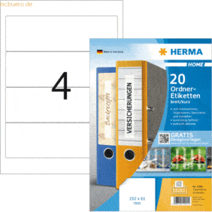 5 x Herma Ordneretiketten Home 192