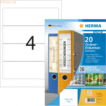 5 x Herma Ordneretiketten Home 192