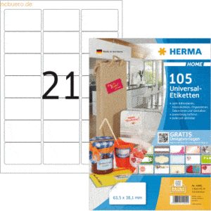 5 x HERMA Etiketten Home 63