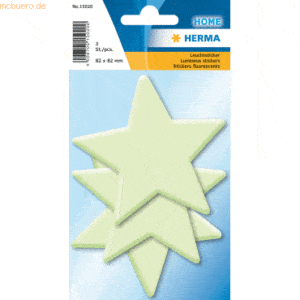 5 x HERMA Sticker Leuchtsticker Sterne VE=3 Stück