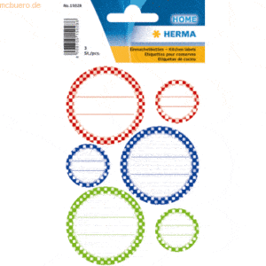 10 x Herma Einmach-/Deckeletiketten Vario 3 Blatt 6 Motive