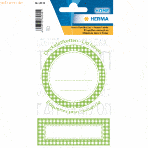 10 x HERMA Sticker Home Deckeletiketten Durchmesser 70mm grün VE=3 Bla