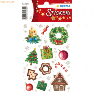 10 x HERMA Schmucketikett Decor Weihnachtszeit 3 Blatt