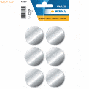 10 x HERMA Schmucketikett Silberetikett 32 mm 3 Blatt