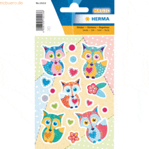 10 x HERMA Schmucketikett Magic Frühlings Fuchs 17 Stück bunt