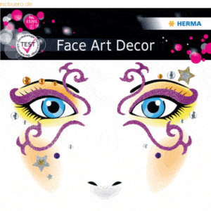 5 x Herma Sticker Face Art Mystery 1 Blatt