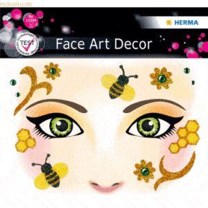 5 x Herma Sticker Face Art Honey bee 1 Blatt